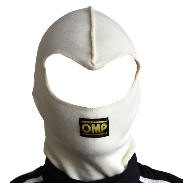 GBRacing OMP Open Face Nomex Balaclava FIA Homologated White