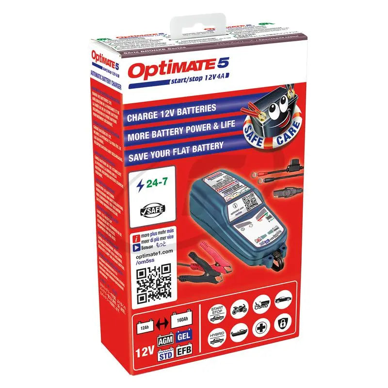 OptiMate 5 - 12V Battery Charger / Optimiser FREE UK Delivery, FREE 365 Day Returns | Moto Central