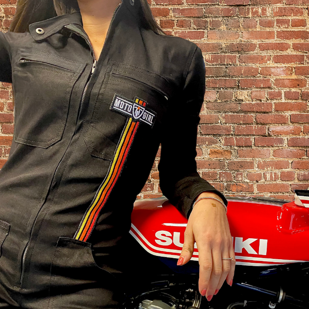 MotoGirl Casual Ladies Jumpsuit Black