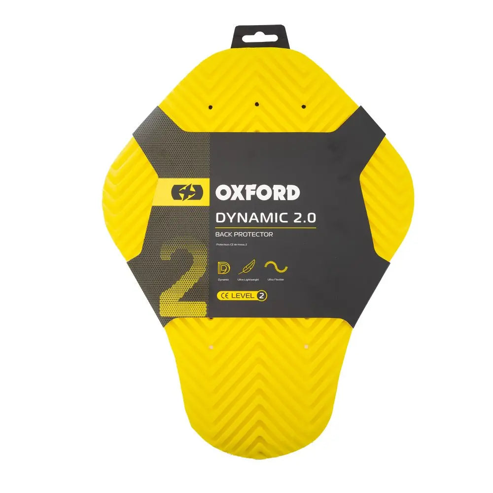 Oxford Dynamic 2.0 Level 2 Back Protector Insert Yellow  - FREE UK Shipping, FREE 365 Day Returns | Moto Central