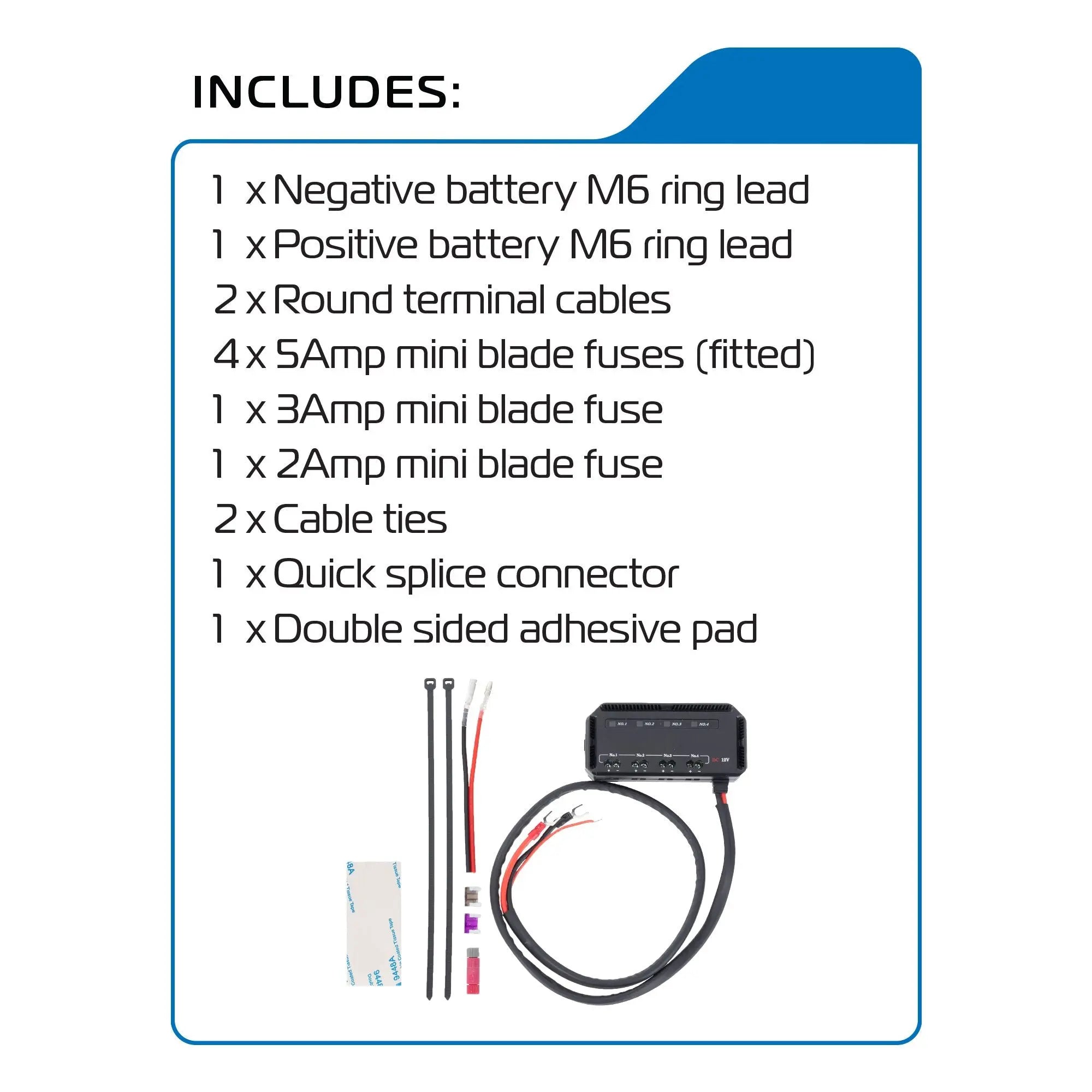 Oxford Junction Box -12V With Fused Power Outlets  - FREE UK Shipping, FREE 365 Day Returns | Moto Central