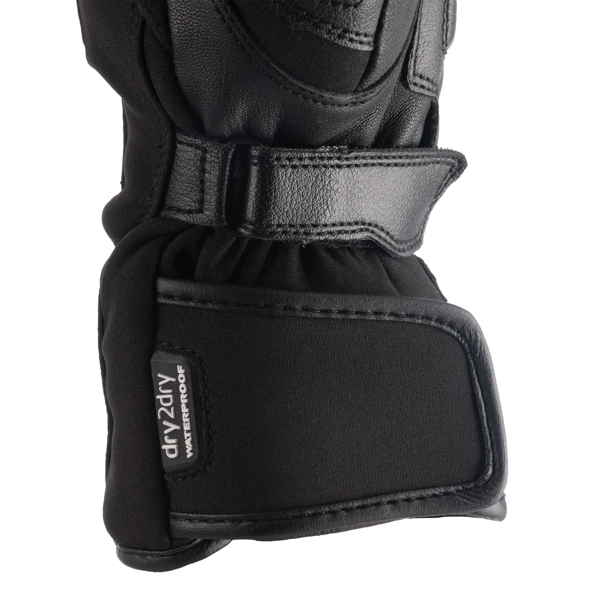 Oxford Omega 1.0 Dry2Dry Leather Gloves Black  - FREE UK Shipping, FREE 365 Day Returns | Moto Central