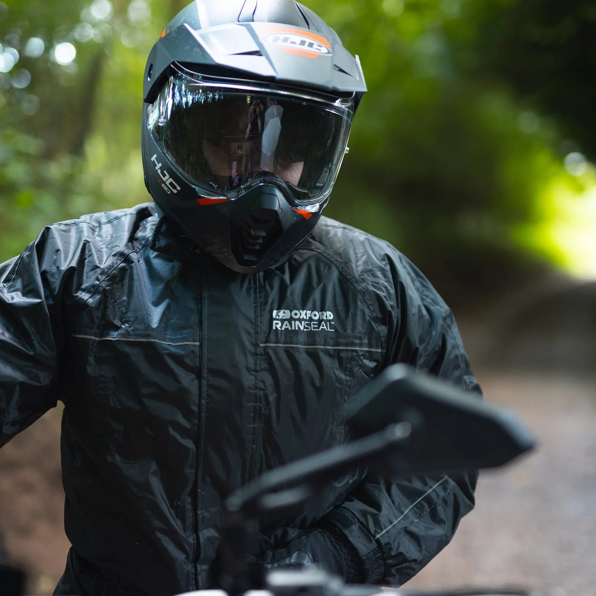 Oxford Rainseal Thermal Over Jacket Black  - FREE UK Shipping, FREE 365 Day Returns | Moto Central