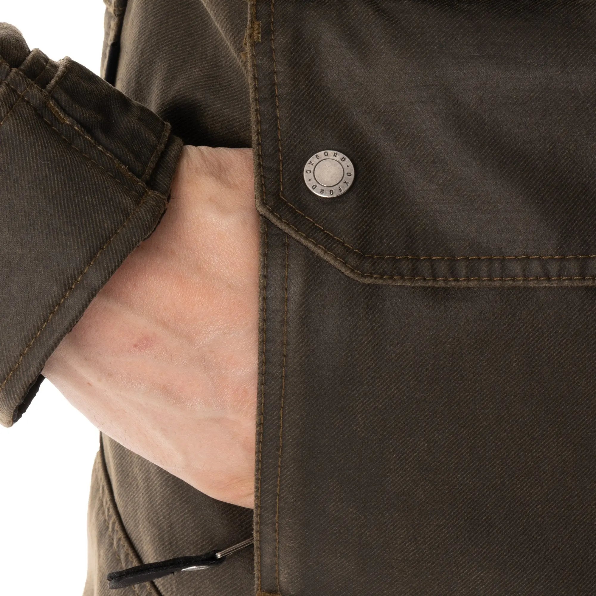 Oxford Sterling D2D Textile Jacket Khaki  - FREE UK Shipping, FREE 365 Day Returns | Moto Central