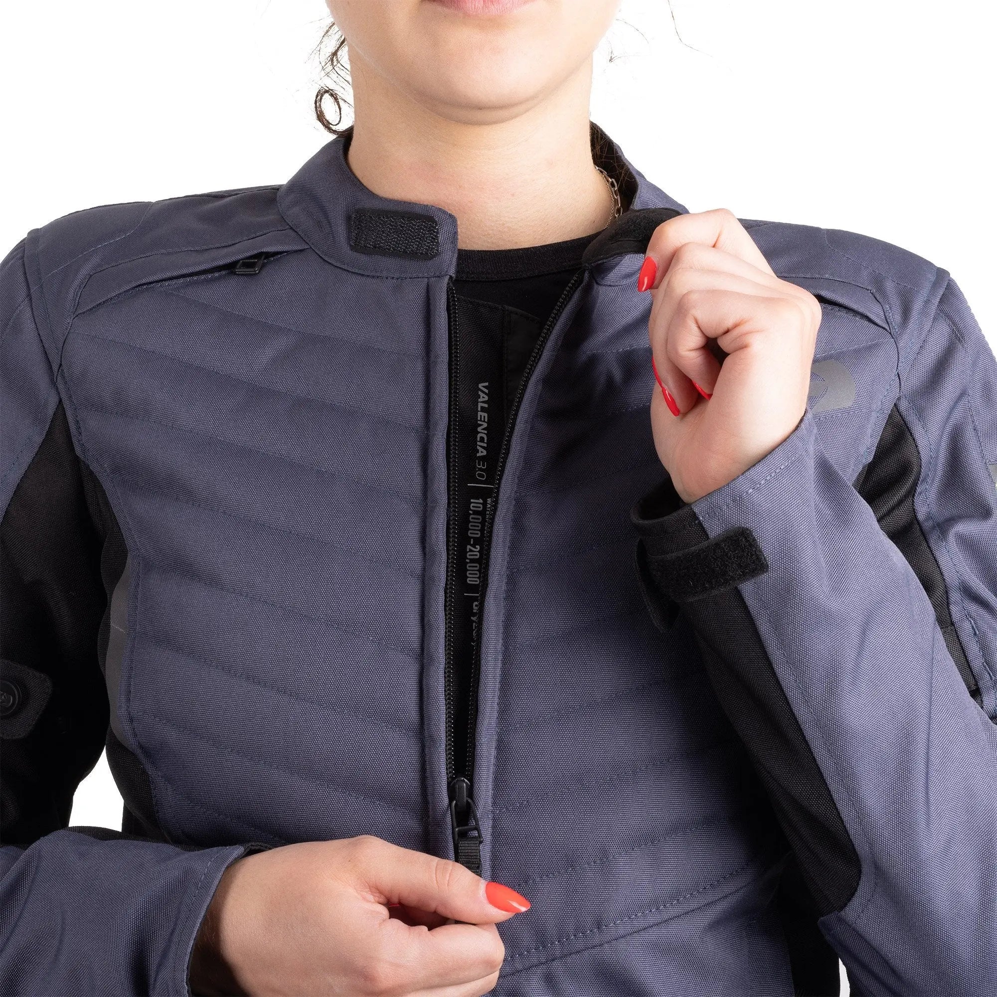 Oxford Valencia D2D 3.0 Ladies Textile Jacket Grey / Black FREE UK Delivery, FREE 365 Day Returns | Moto Central