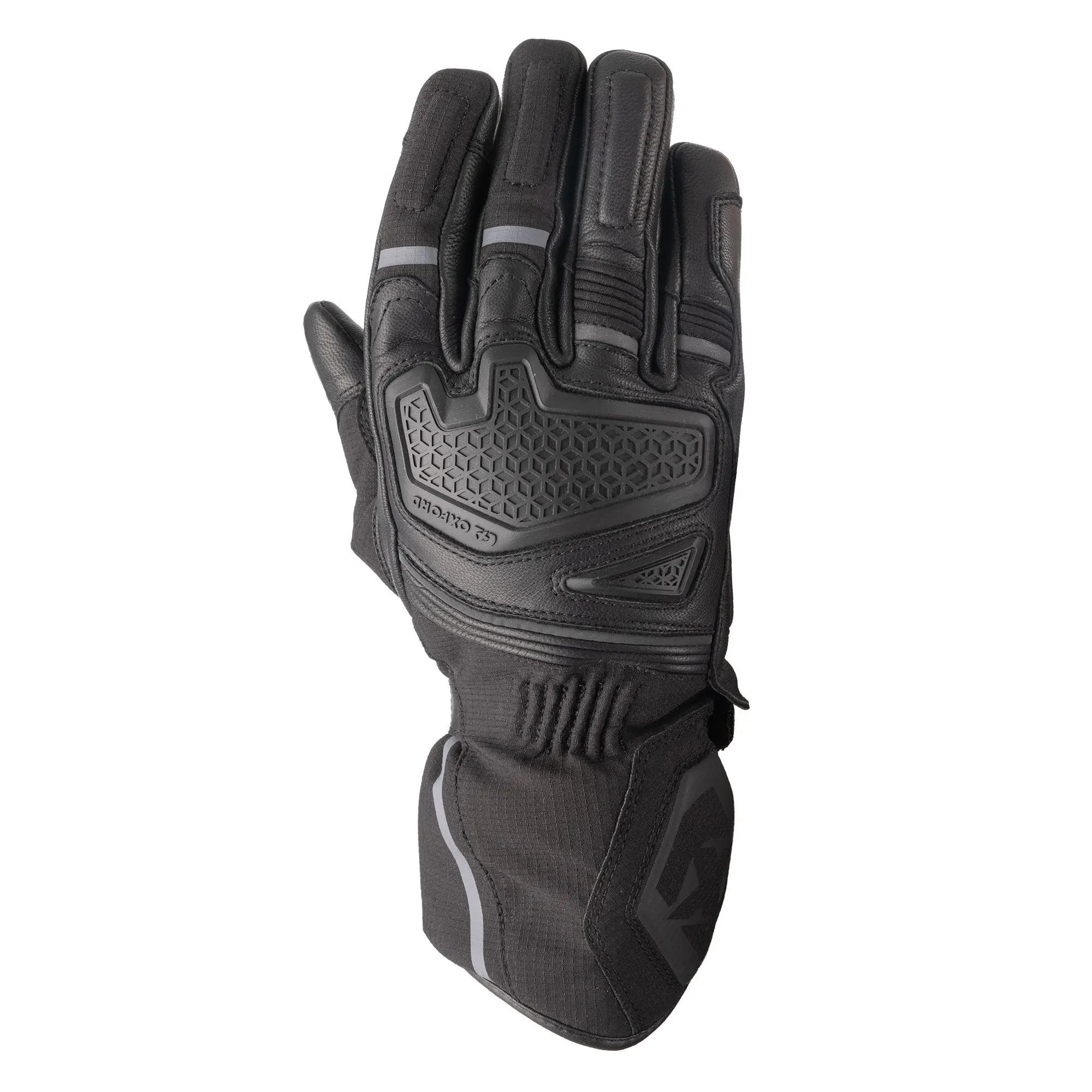 Oxford Vancouver 2.0 D2D Leather & Textile Gloves Black  - FREE UK Shipping, FREE 365 Day Returns | Moto Central