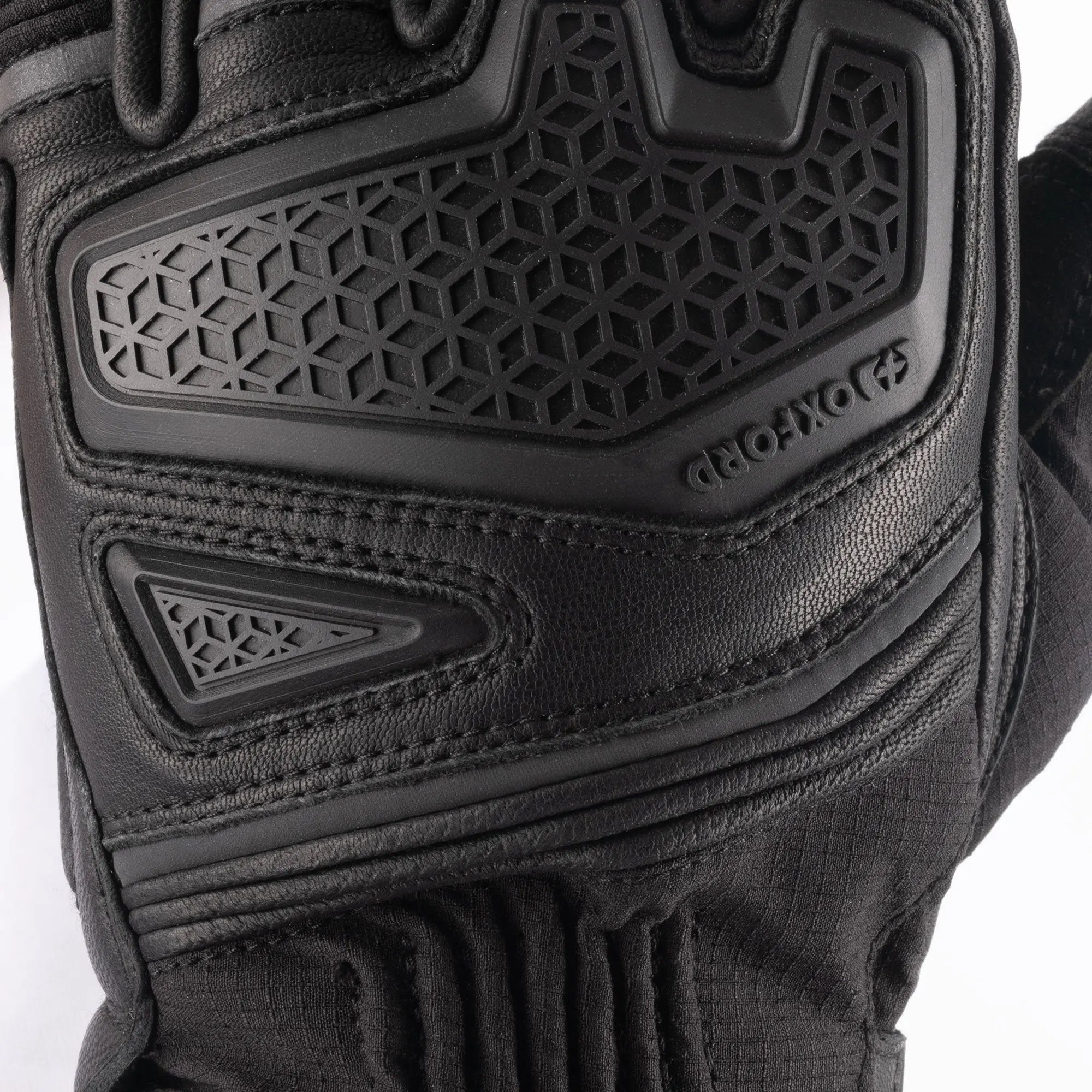 Oxford Vancouver 2.0 D2D Leather & Textile Gloves Black  - FREE UK Shipping, FREE 365 Day Returns | Moto Central