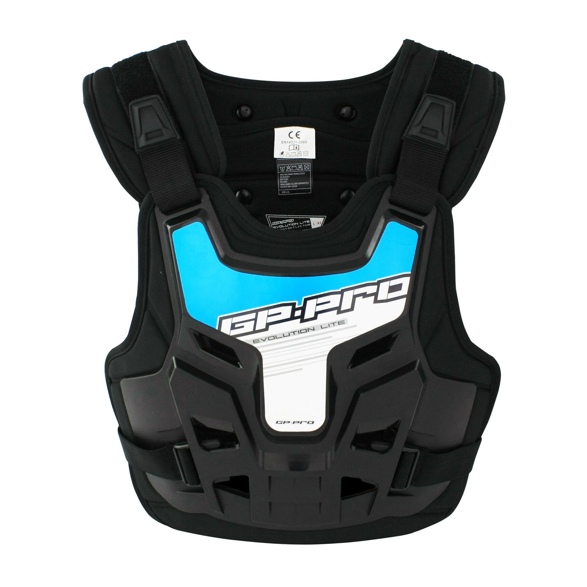 GP Pro Evolution Lite Body Armour Chest / Back Protector With Blue Sticker - FREE UK Shipping, FREE 365 Day Returns | Moto Central