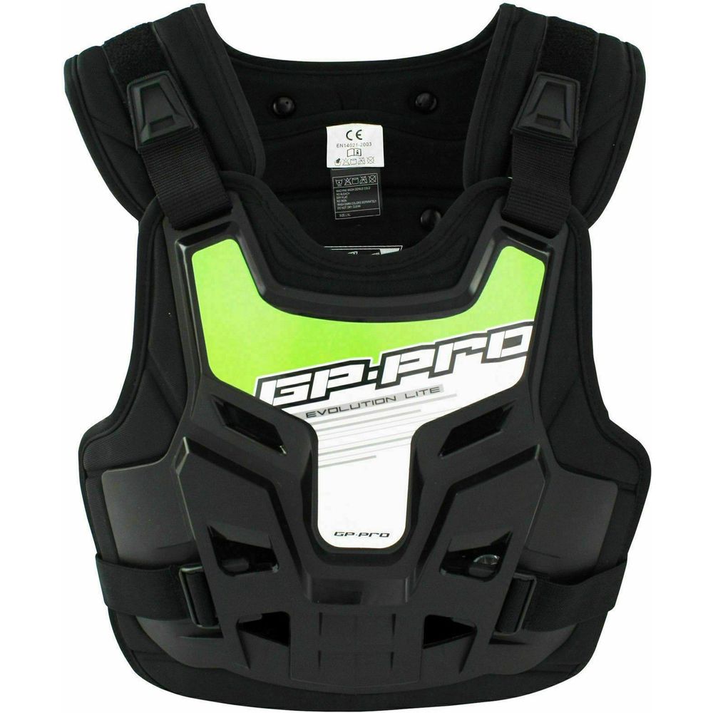 GP Pro Evolution Lite Body Armour Chest / Back Protector With Green Sticker