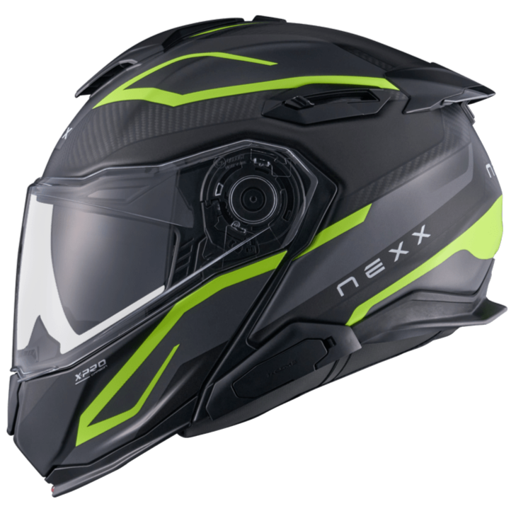 Nexx X.Lifetour Pro Mile Flip Up Helmet Matt Neon / Grey - FREE UK Shipping, FREE 365 Day Returns | Moto Central