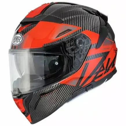 Premier Devil Carbon MN 2 BM Full Face Helmet Black / Red - FREE UK Shipping, FREE 365 Day Returns | Moto Central