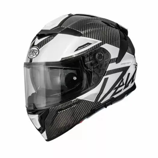 Premier Devil Carbon MN 8 BM Full Face Helmet White / Grey - FREE UK Shipping, FREE 365 Day Returns | Moto Central