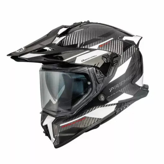 Premier Discovery Carbon EA 8 Adventure Helmet White / Grey - FREE UK Shipping, FREE 365 Day Returns | Moto Central