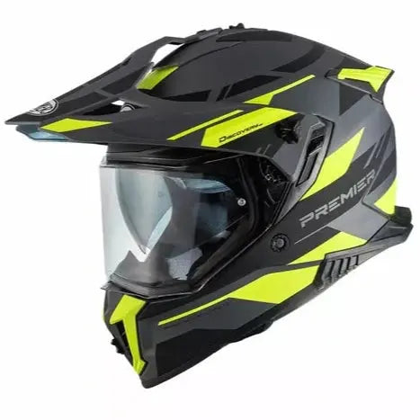 Premier Discovery EA Adventure Helmet Matt Yellow / Black - FREE UK Shipping, FREE 365 Day Returns | Moto Central