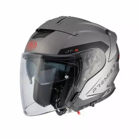 Premier JT5 MA 17 BM Open Face Helmet Grey / Black - FREE UK Shipping, FREE 365 Day Returns | Moto Central