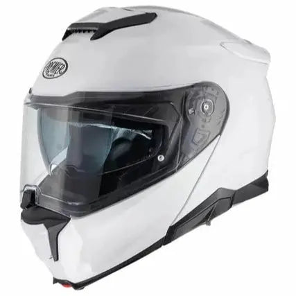 Premier Jogger U8 Flip Up Helmet Gloss White - FREE UK Shipping, FREE 365 Day Returns | Moto Central