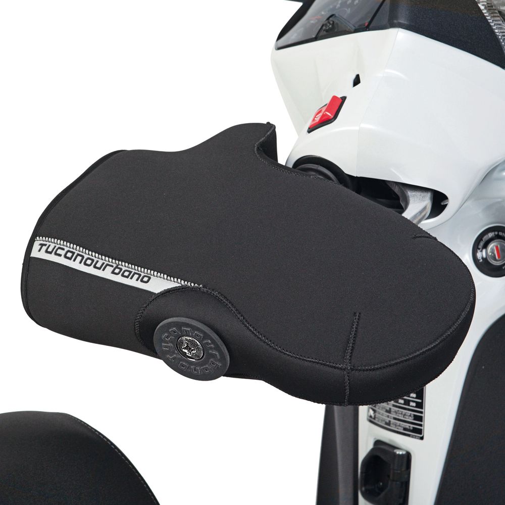 Tucano Urbano Streamlined Neoprene Handgrip Covers Black - FREE UK Shipping, FREE 365 Day Returns | Moto Central