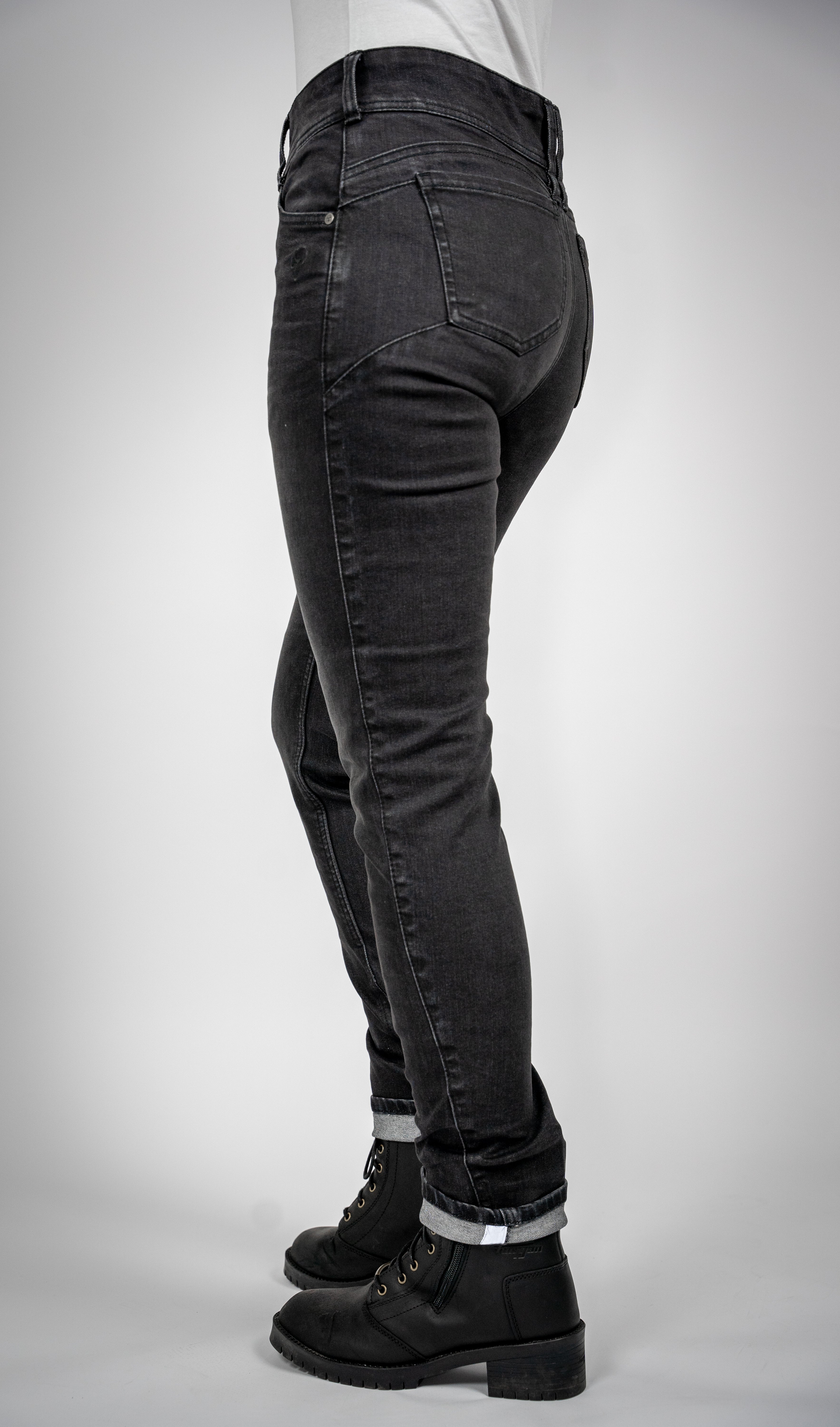 Bull-it Raven Ladies Straight Fit Denim Jeans Black - FREE UK Shipping, FREE 365 Day Returns | Moto Central