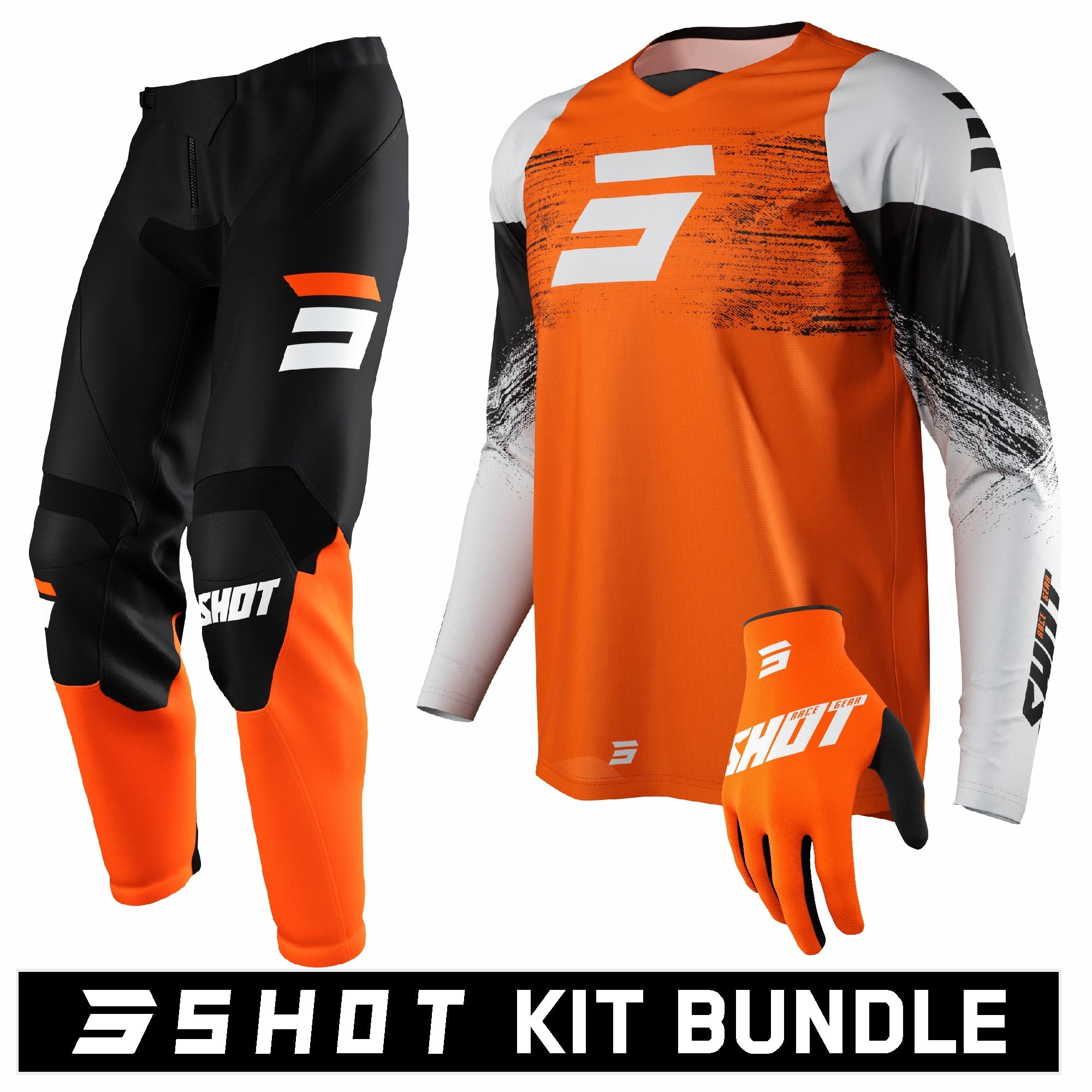 Shot RAW Burst Neon Orange Kit Bundle Black / Orange / White