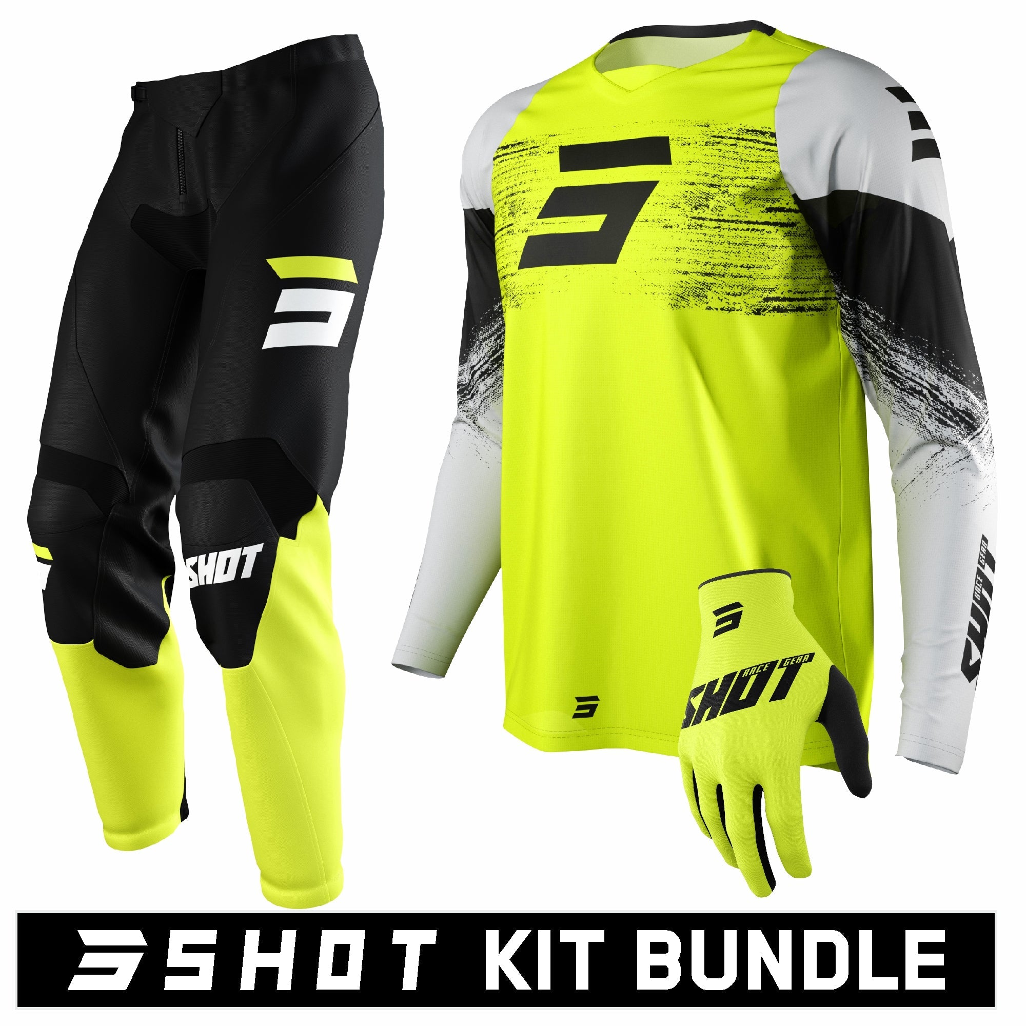 Shot RAW Burst Neon Yellow Kit Bundle Black / Neon / White / Yellow