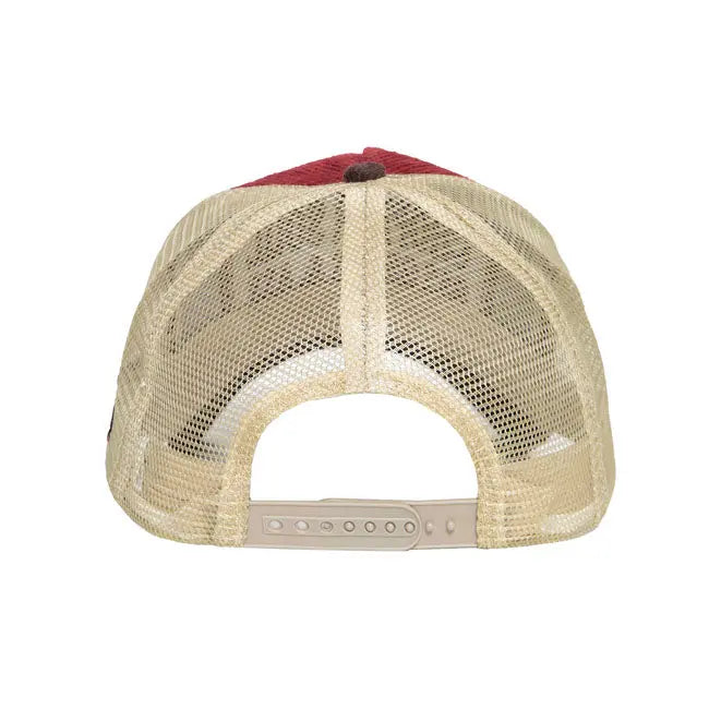 King Kerosin Chopper Soul Cap Brown / Red  - FREE UK Shipping, FREE 365 Day Returns | Moto Central