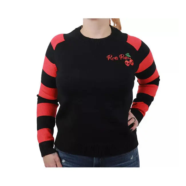 Rusty Pistons Cutter Ladies Sweatshirt Black / Red  - FREE UK Shipping, FREE 365 Day Returns | Moto Central