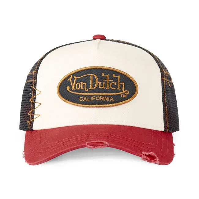 Von Dutch Logo Cap Grey / Red  - FREE UK Shipping, FREE 365 Day Returns | Moto Central