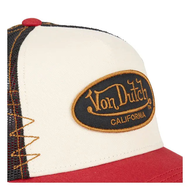 Von Dutch Logo Cap Grey / Red  - FREE UK Shipping, FREE 365 Day Returns | Moto Central