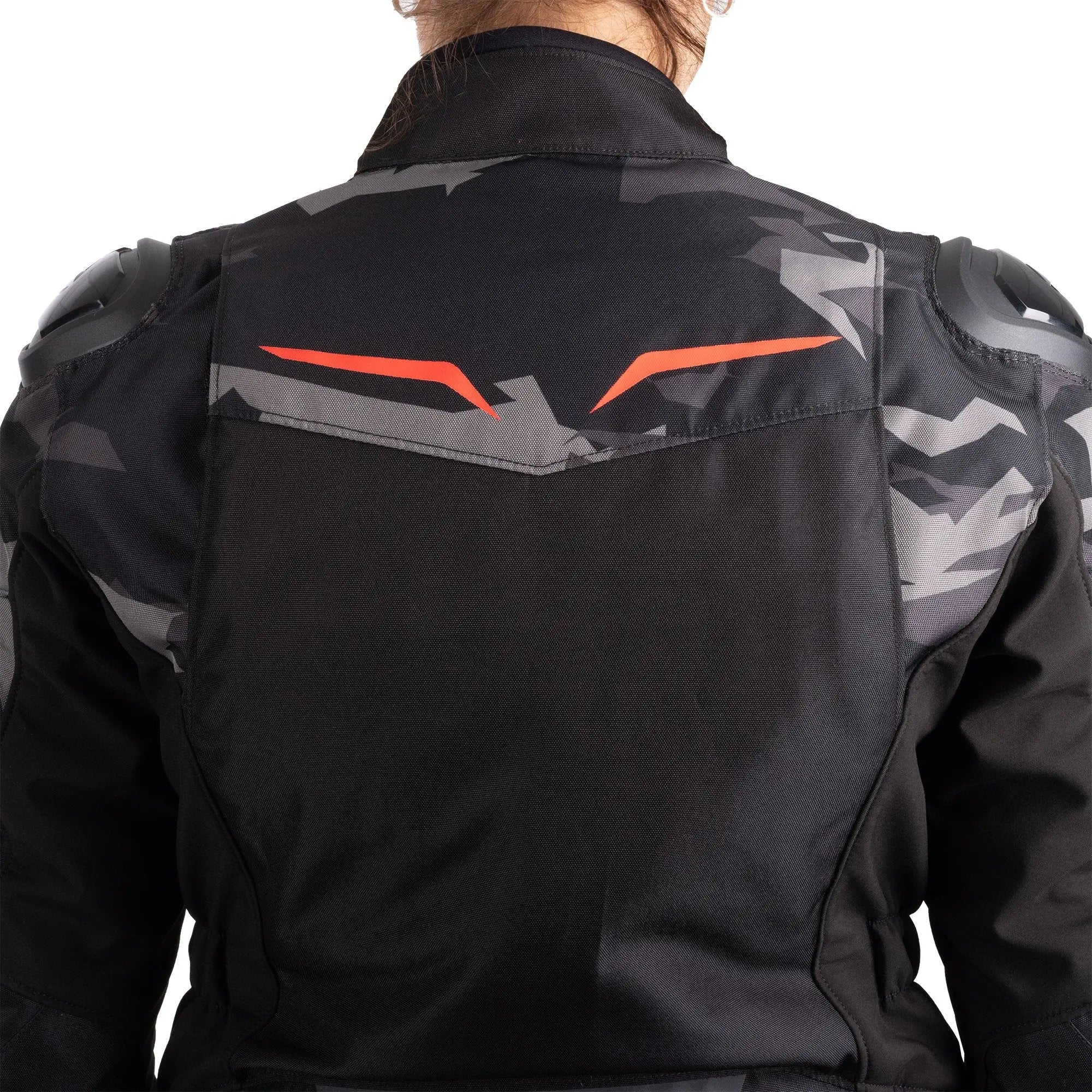 Oxford Omega 1.0 Dry2Dry Ladies Textile Jacket Black / Camo / Red  - FREE UK Shipping, FREE 365 Day Returns | Moto Central