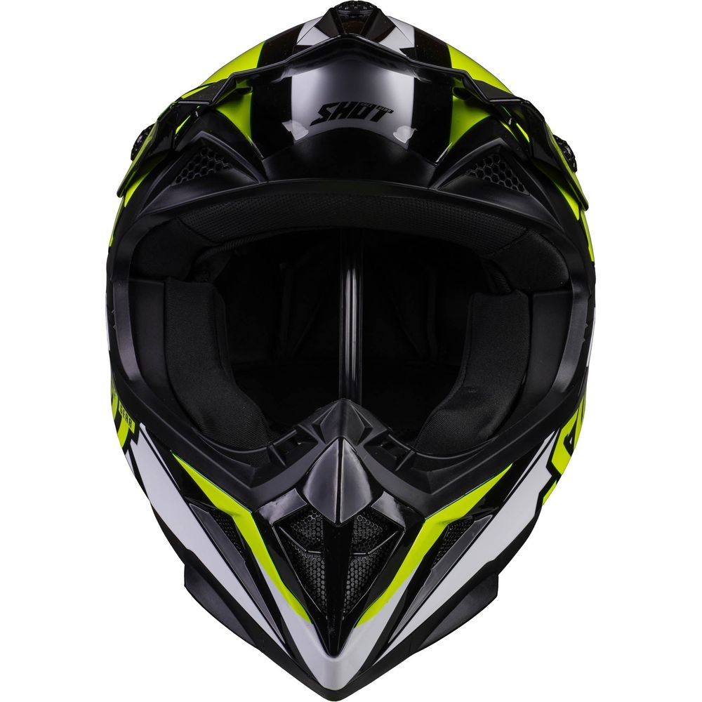 Shot Pulse MX Helmet Revenge Black / Neon Yellow / Glossy White