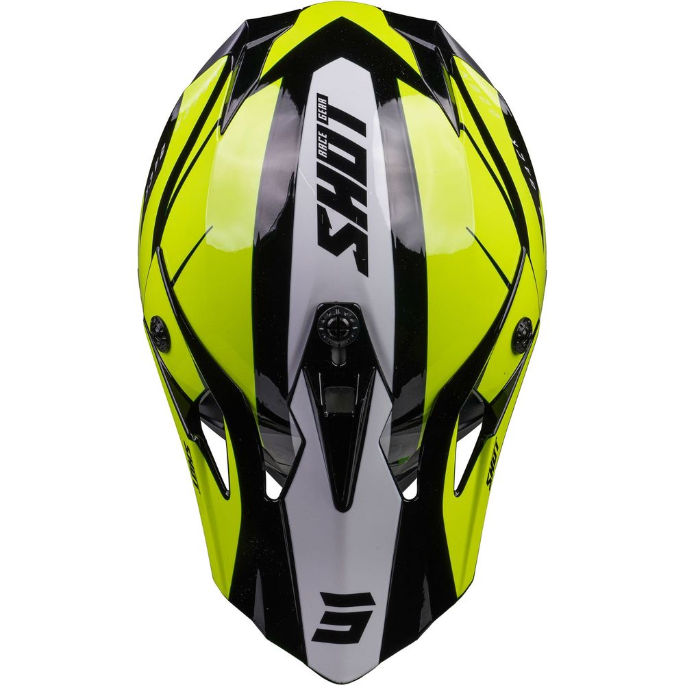 Shot Pulse MX Helmet Revenge Black / Neon Yellow / Glossy White