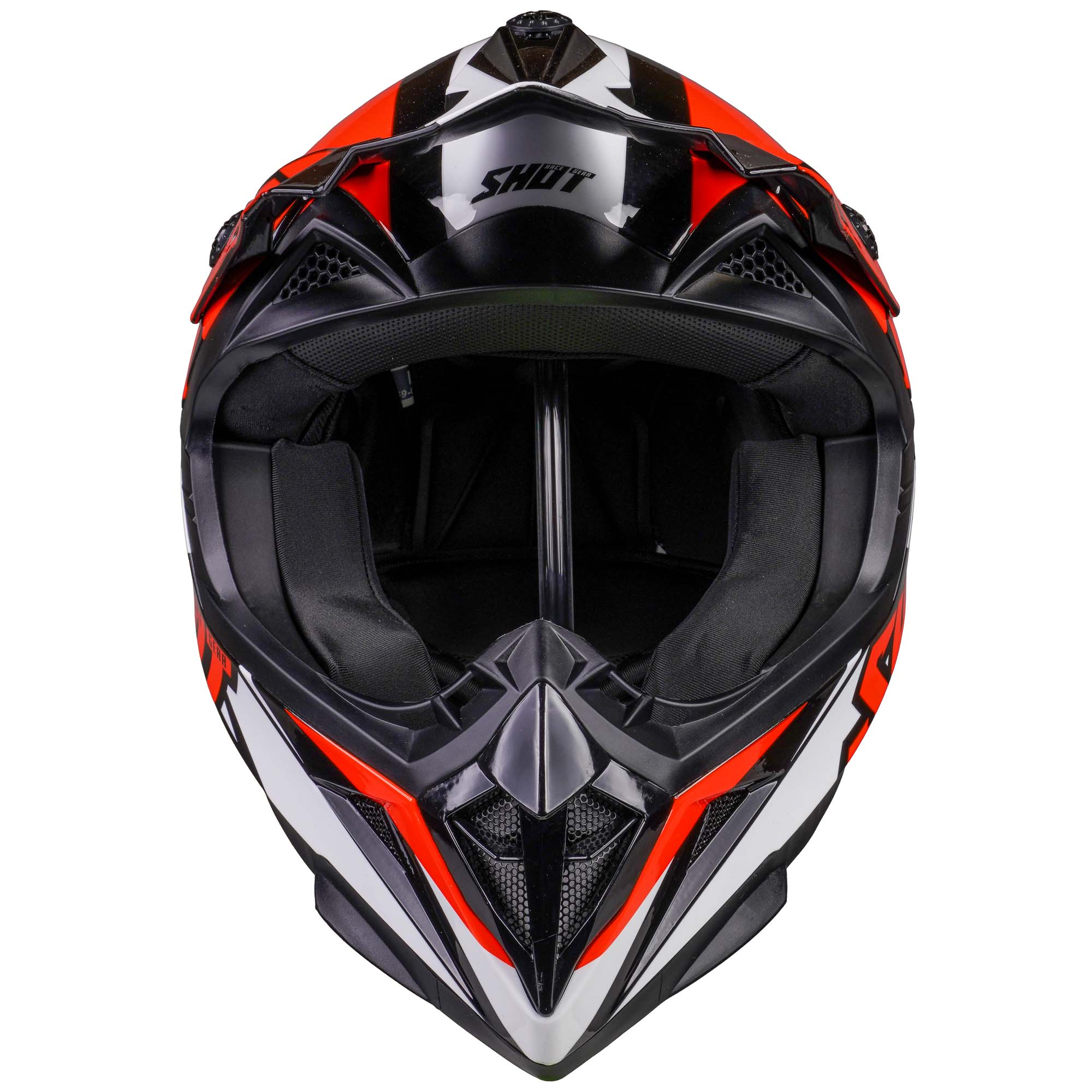 Shot Pulse MX Helmet Revenge Black / Orange / Glossy White