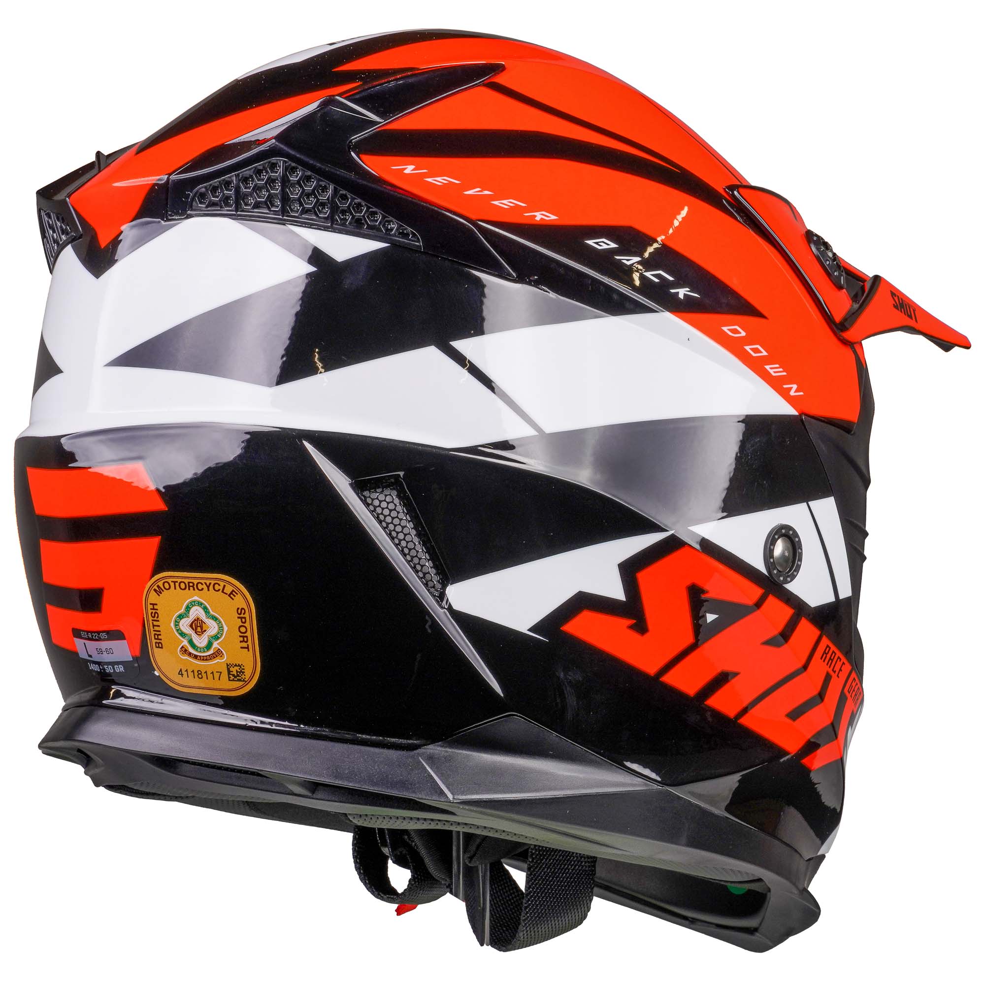 Shot Pulse MX Helmet Revenge Black / Orange / Glossy White