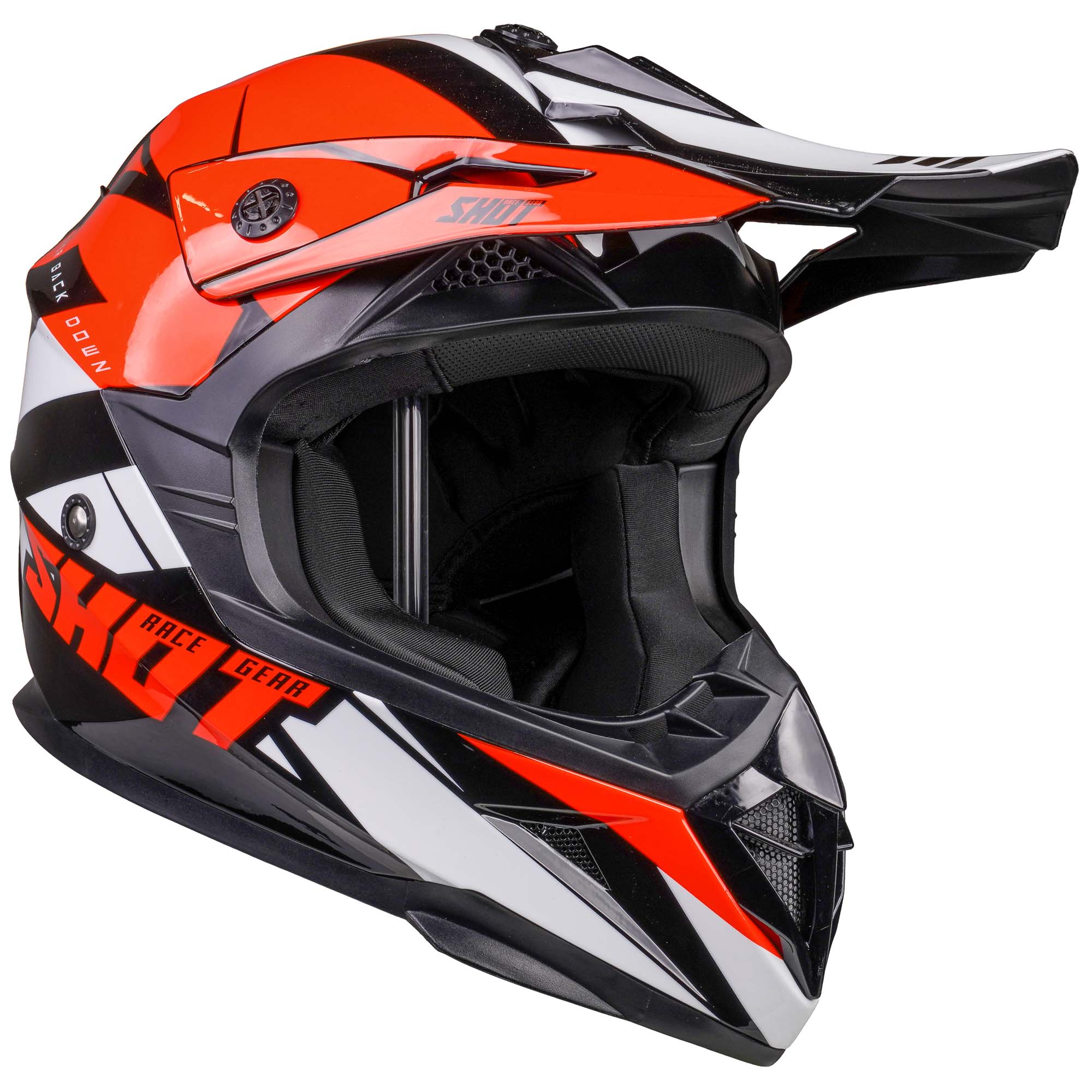 Shot Pulse MX Helmet Revenge Black / Orange / Glossy White