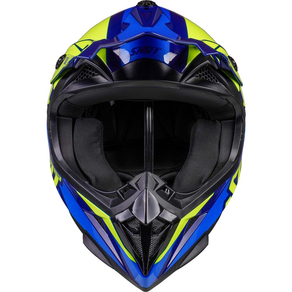 Shot Pulse MX Helmet Revenge Navy / Neon Yellow / Glossy Blue