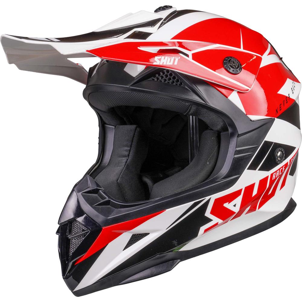 Shot Pulse MX Helmet Revenge White / Red / Glossy Black