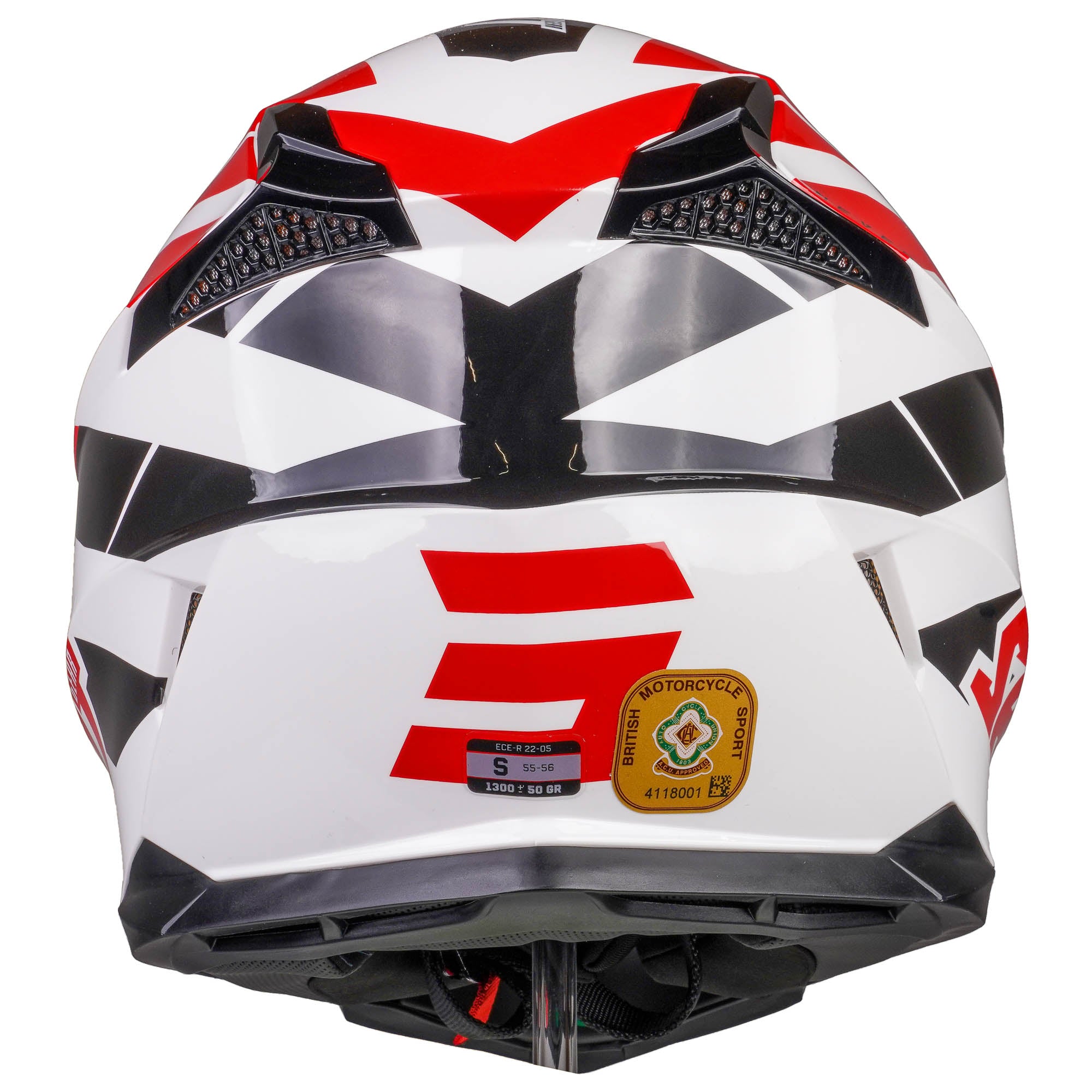 Shot Pulse MX Helmet Revenge White / Red / Glossy Black - FREE UK Shipping, FREE 365 Day Returns | Moto Central