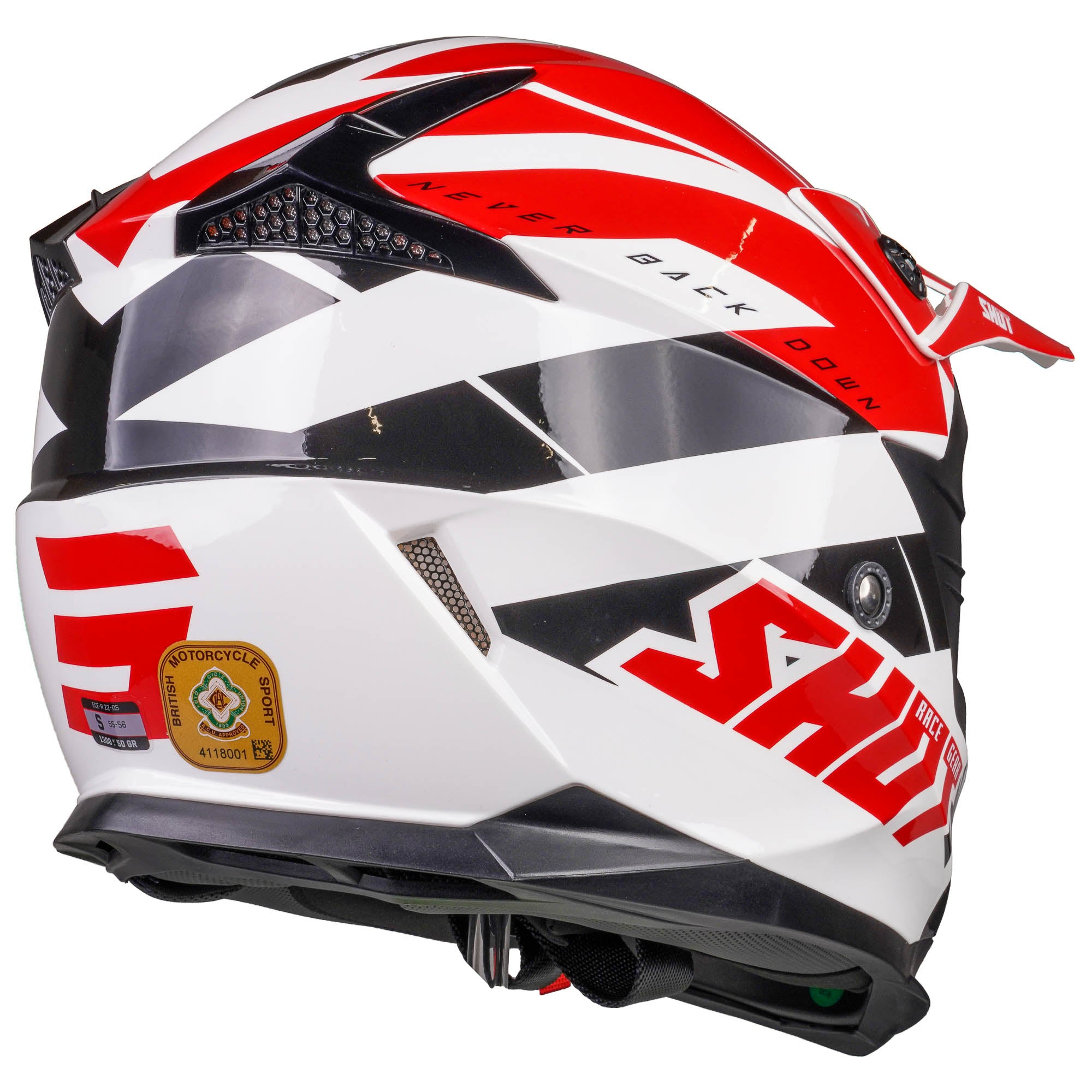 Shot Pulse MX Helmet Revenge White / Red / Glossy Black - FREE UK Shipping, FREE 365 Day Returns | Moto Central