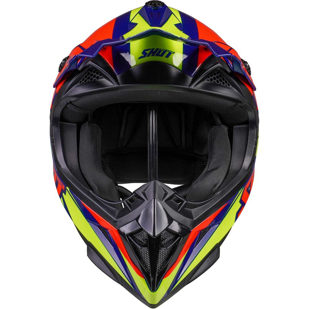 Shot Pulse MX Helmet Revenge Navy / Orange / Glossy Neon Yellow