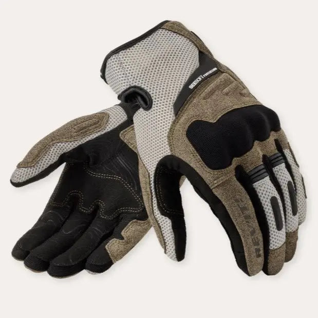 Revit Cavern Textile Gloves Sand / Black  - FREE UK Shipping, FREE 365 Day Returns | Moto Central