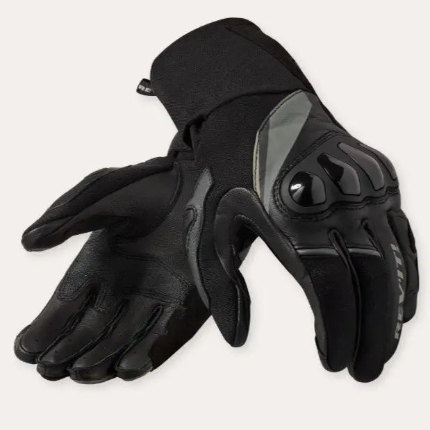 Revit Combustion Leather / Textile Gloves Black  - FREE UK Shipping, FREE 365 Day Returns | Moto Central