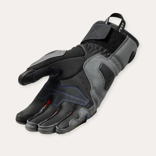 Revit Sand 5 Ladies Leather Gloves Grey / Red  - FREE UK Shipping, FREE 365 Day Returns | Moto Central