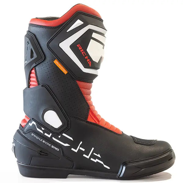 Richa Stradale Boots Black / Red FREE UK Delivery, FREE 365 Day Returns | Moto Central