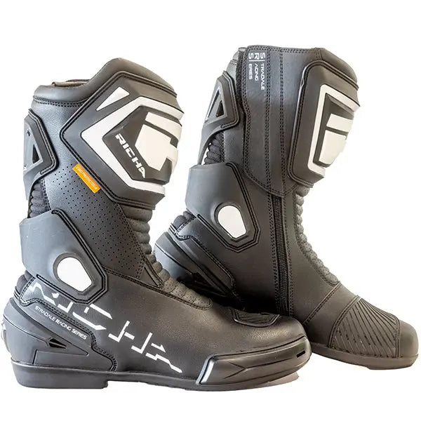 Richa Stradale Boots Black / White FREE UK Delivery, FREE 365 Day Returns | Moto Central