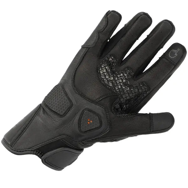 Richa Stradale Stealth Short Gloves Black  - FREE UK Shipping, FREE 365 Day Returns | Moto Central