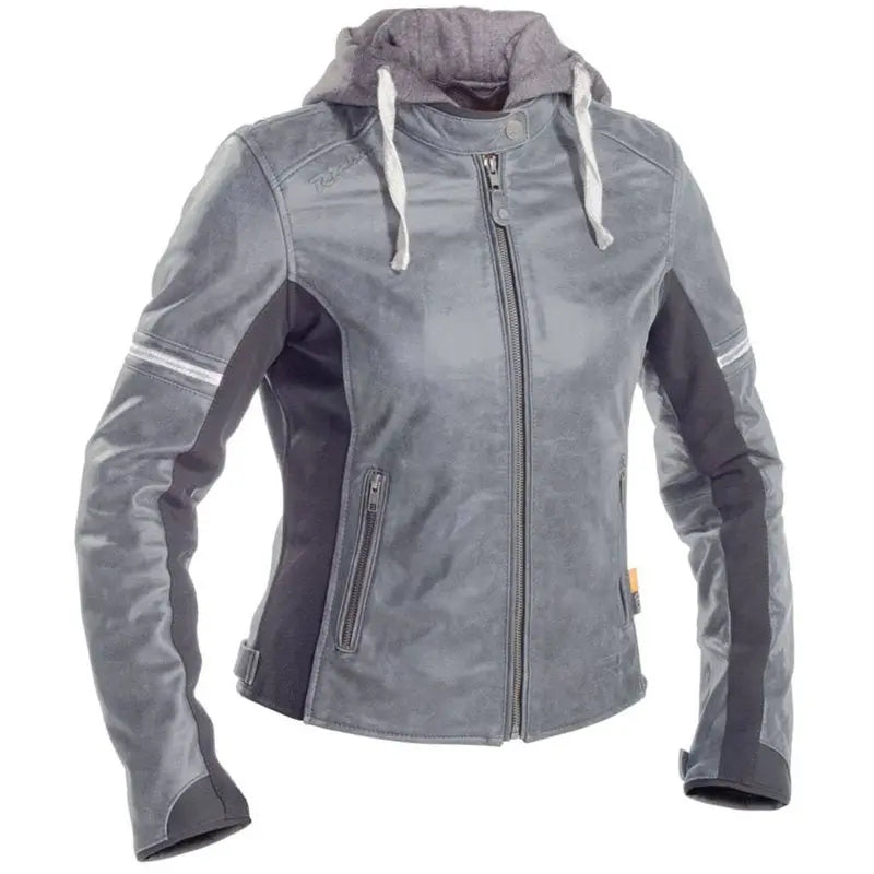 Richa Toulon 2 Ladies Leather Jacket Grey  - FREE UK Shipping, FREE 365 Day Returns | Moto Central