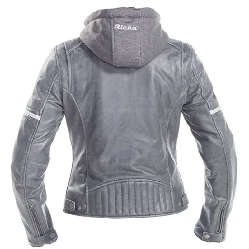 Richa Toulon 2 Ladies Leather Jacket Grey  - FREE UK Shipping, FREE 365 Day Returns | Moto Central