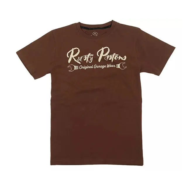 Rusty Pistons Carson T-Shirt Brown  - FREE UK Shipping, FREE 365 Day Returns | Moto Central