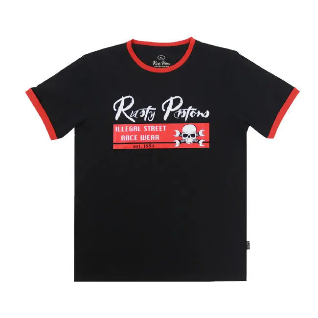 Rusty Pistons Duluth T-Shirt Black  - FREE UK Shipping, FREE 365 Day Returns | Moto Central