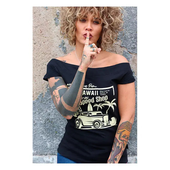 Rusty Pistons Hawaii Ladies T-Shirt  - FREE UK Shipping, FREE 365 Day Returns | Moto Central